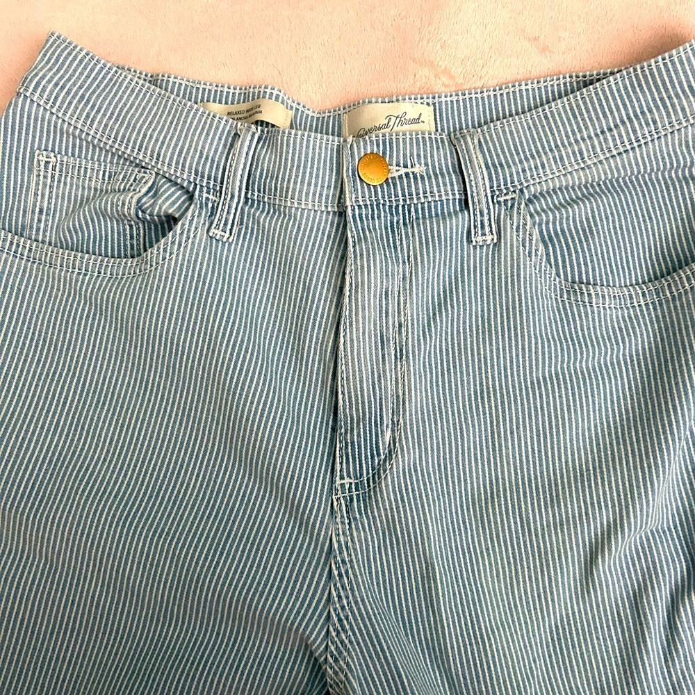 Striped relaxed fit jeans